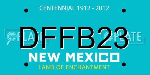 DFFB23 New Mexico License Plate