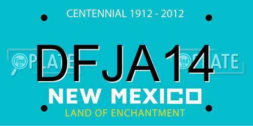 DFJA14 New Mexico License Plate