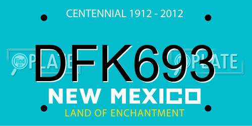 DFK693 New Mexico License Plate
