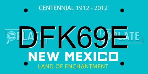 DFK69E New Mexico License Plate