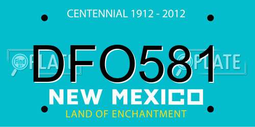 DFO581 New Mexico License Plate