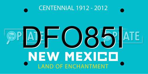 DFO85I New Mexico License Plate