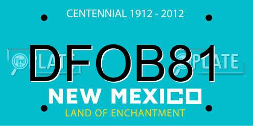 DFOB81 New Mexico License Plate