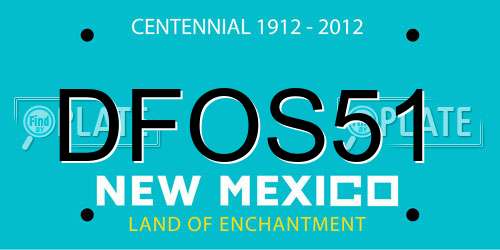 DFOS51 New Mexico License Plate