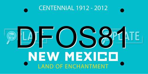 DFOS81 New Mexico License Plate