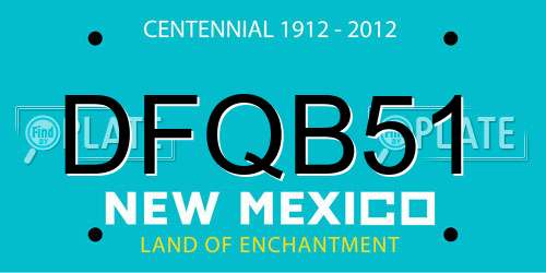 DFQB51 New Mexico License Plate