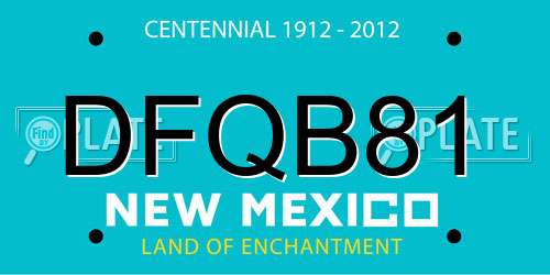 DFQB81 New Mexico License Plate