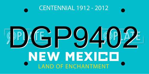 DGP9402 New Mexico License Plate