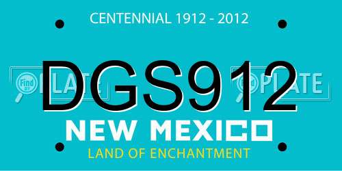 DGS912 New Mexico License Plate