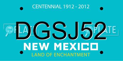 DGSJ52 New Mexico License Plate