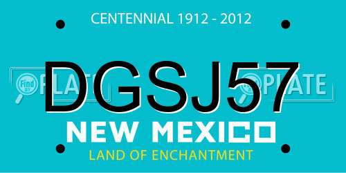 DGSJ57 New Mexico License Plate