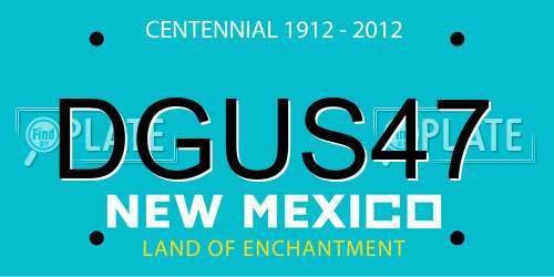 DGUS47 New Mexico License Plate