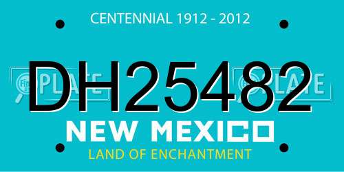 DH25482 New Mexico License Plate