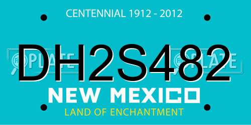 DH2S482 New Mexico License Plate