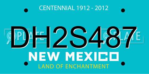 DH2S487 New Mexico License Plate