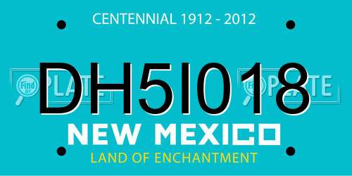 DH5I018 New Mexico License Plate