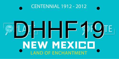 DHHF19 New Mexico License Plate