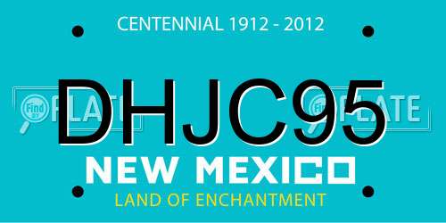 DHJC95 New Mexico License Plate