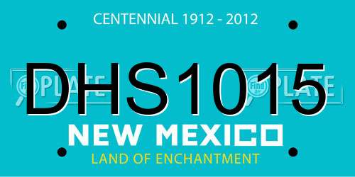 DHS1015 New Mexico License Plate