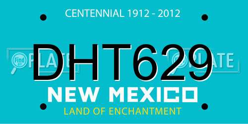 DHT629 New Mexico License Plate