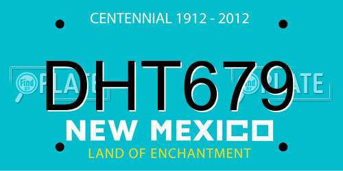 DHT679 New Mexico License Plate