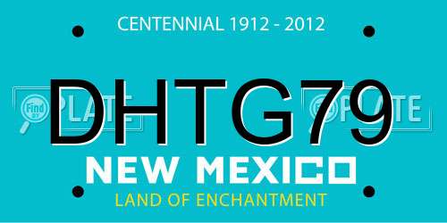 DHTG79 New Mexico License Plate
