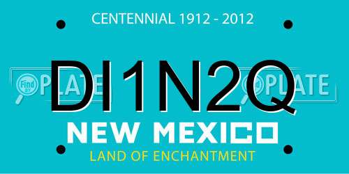 DI1N2Q New Mexico License Plate