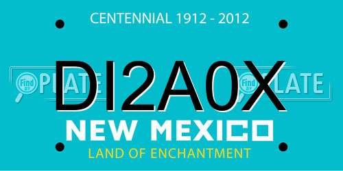DI2A0X New Mexico License Plate