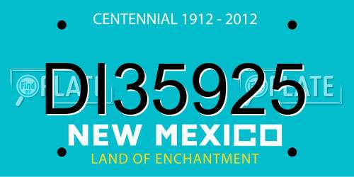 DI35925 New Mexico License Plate