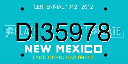 DI35978 New Mexico License Plate