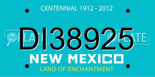 DI38925 New Mexico License Plate