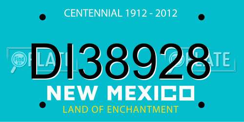 DI38928 New Mexico License Plate