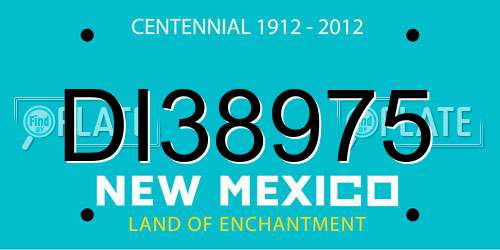 DI38975 New Mexico License Plate