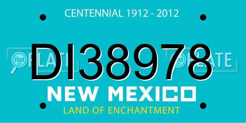 DI38978 New Mexico License Plate