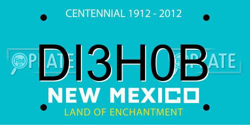 DI3H0B New Mexico License Plate