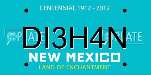 DI3H4N New Mexico License Plate