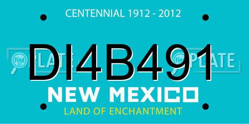 DI4B491 New Mexico License Plate