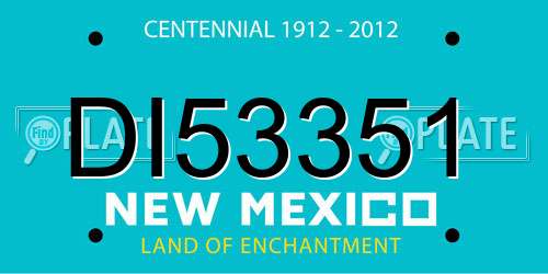 DI53351 New Mexico License Plate