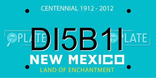 DI5B1I New Mexico License Plate