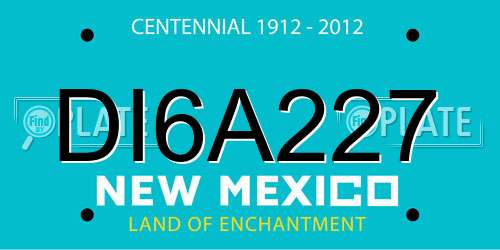 DI6A227 New Mexico License Plate