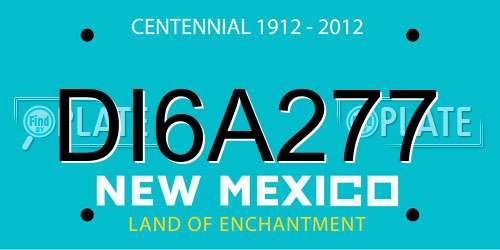 DI6A277 New Mexico License Plate