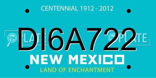DI6A722 New Mexico License Plate