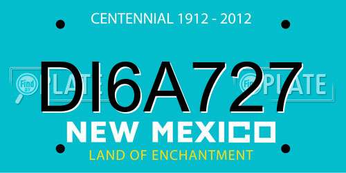 DI6A727 New Mexico License Plate