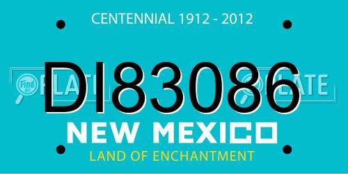 DI83086 New Mexico License Plate