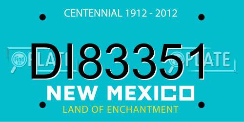 DI83351 New Mexico License Plate