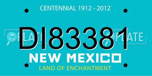DI83381 New Mexico License Plate