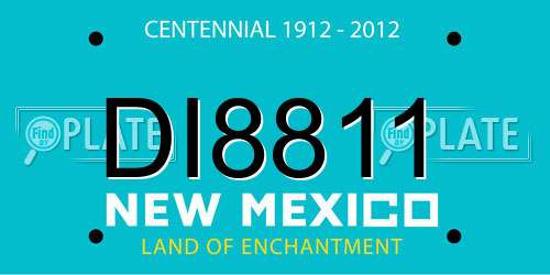 DI8811 New Mexico License Plate