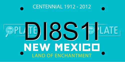 DI8S1I New Mexico License Plate