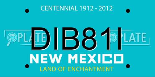 DIB81I New Mexico License Plate