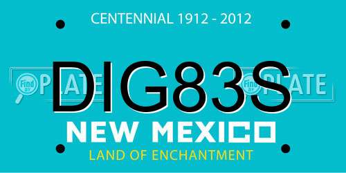 DIG83S New Mexico License Plate